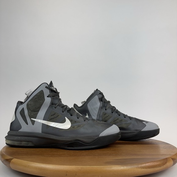 Mens Nike Air Max Hyperaggressor Gray Mid Basketball Sneakers Shoes Size 9.5 D - Picture 1 of 8
